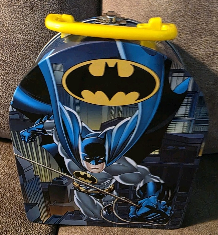 Vintage Style DC Comics Batman Easter Tin Lunchbox Used Ages 3+