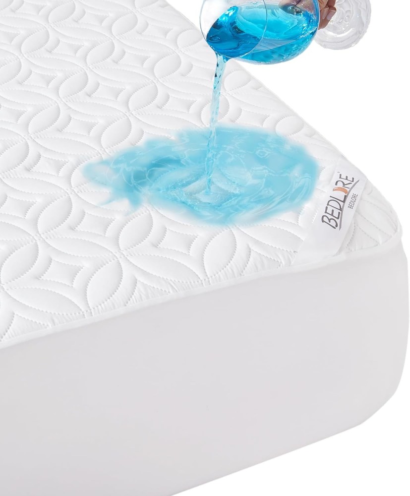 BEDLORE Waterproof Mattress Protector, Queen Size Mattress Pad (Gray)