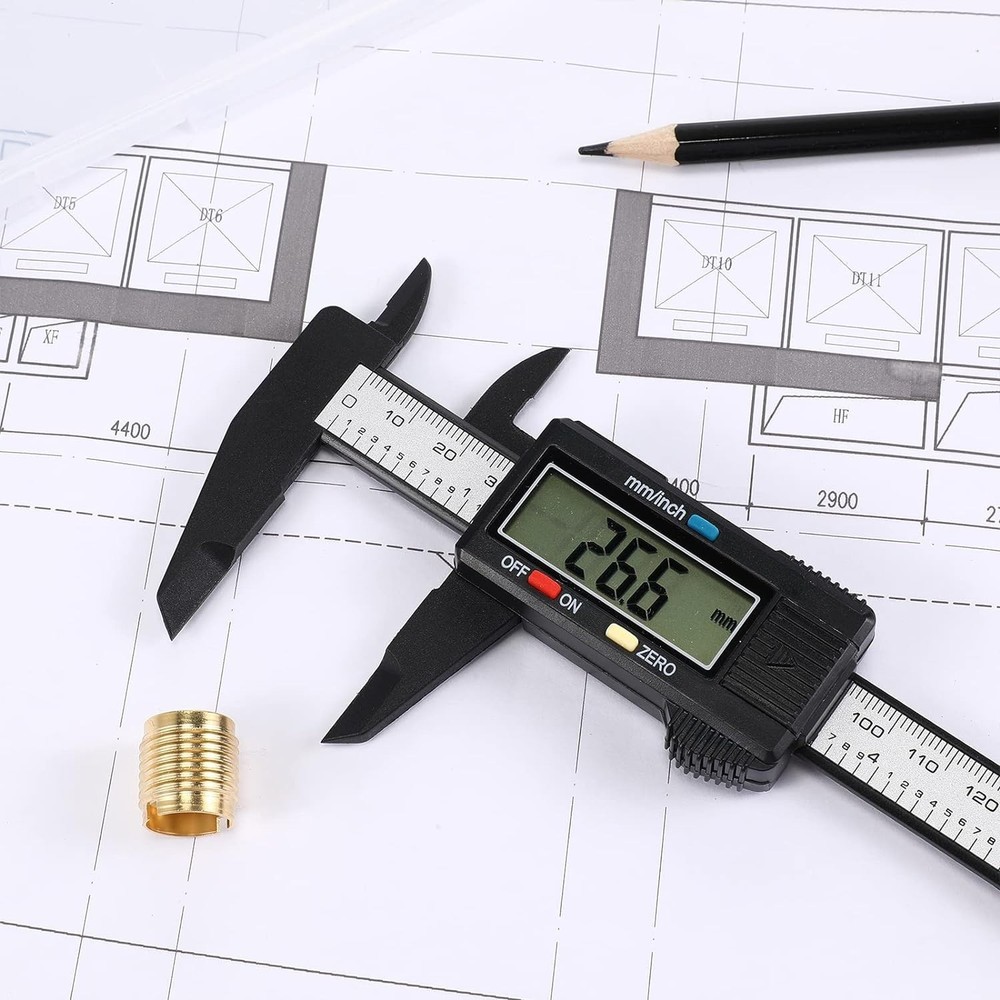 Portable 0-6" Digital Caliper with Inch/MM Conversion – Ideal for DIY Projects