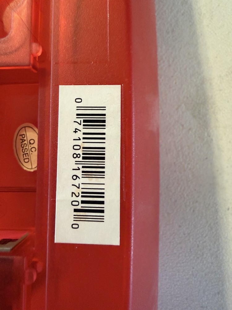 RETRO VINTAGE TELEPHONE CONAIR TRANSLUCENT RED PUSH BUTTON DIAL