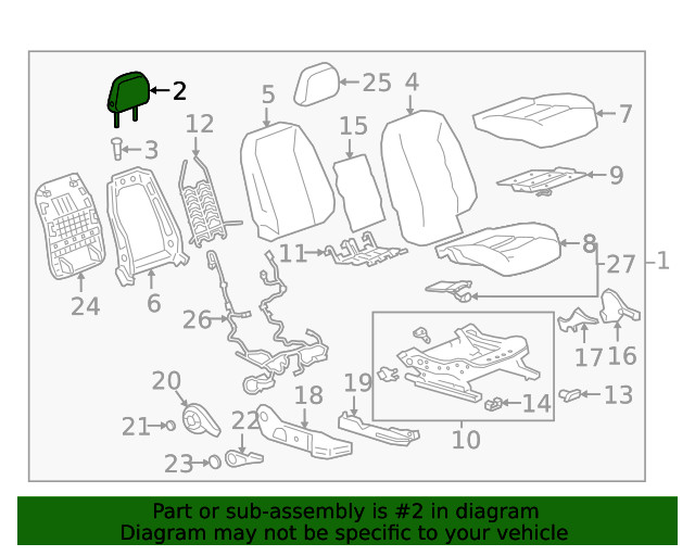 Genuine GM Headrest 85154280