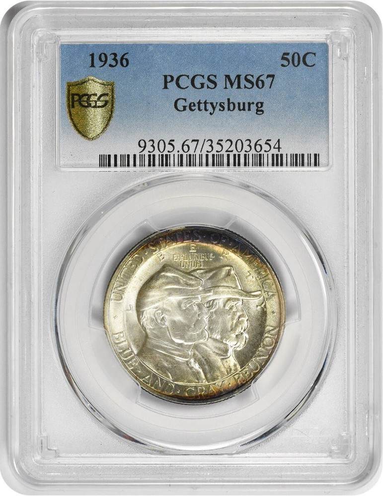 Gettysburg Commemorative Silver Half Dollar MS67 PCGS