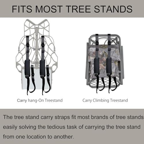 Durable Black Backpack Straps for Tree Stands - High-Quality and New