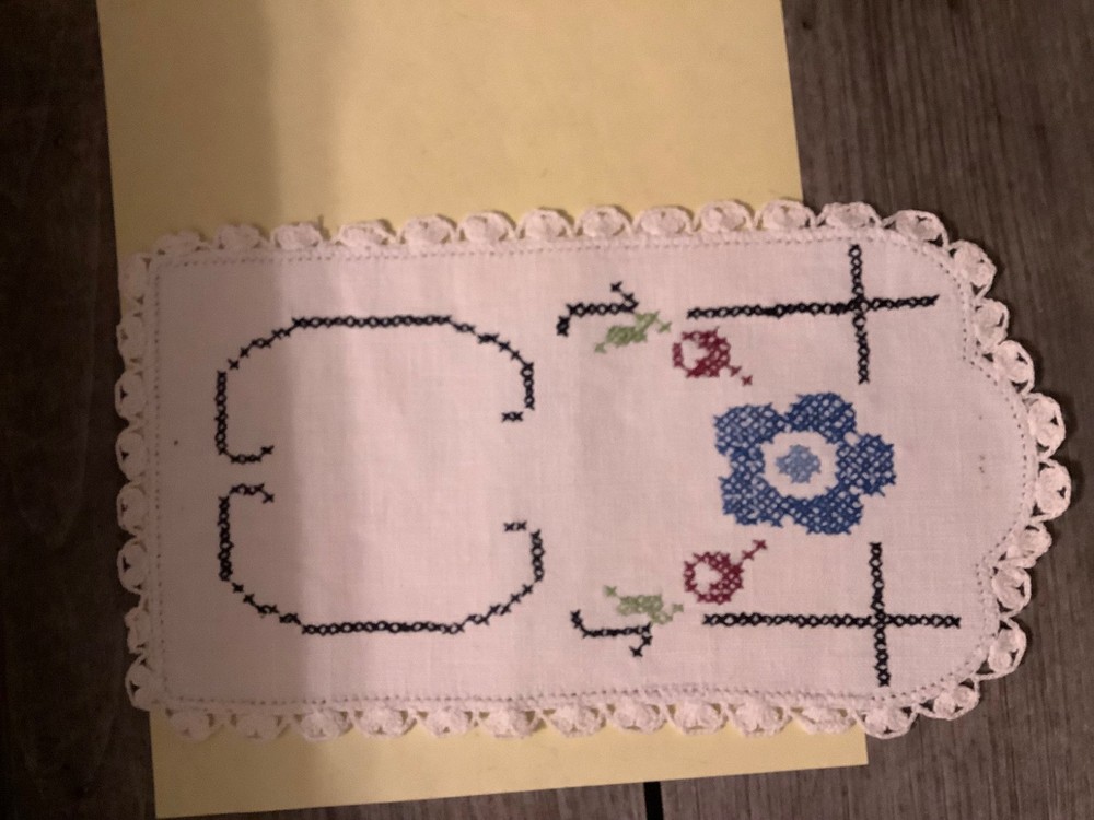cross stitch table top