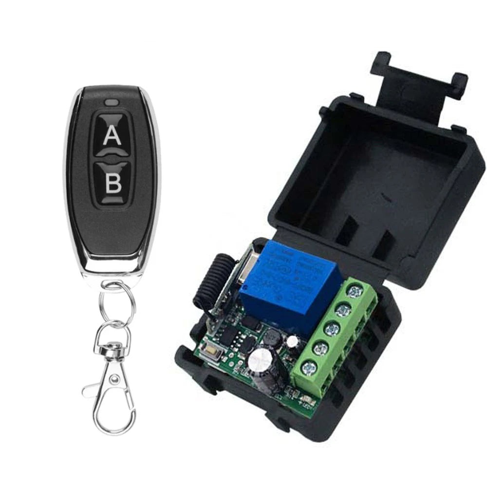 12V 433Mhz wireless receiver radio switch light switch RF remote control transmitter