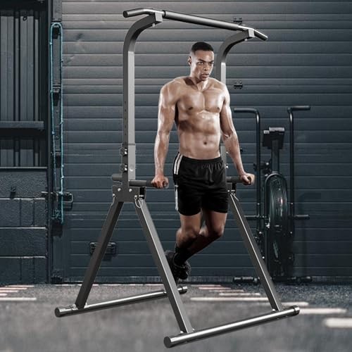 Foldable Free Standing Multi-function Power Tower Dip Bar with Pull Up Bar