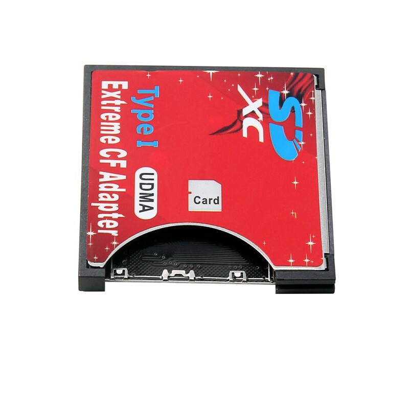 Speed SDXC SDHC SD to CF Compact Flash Memory Card Reader Adapter Type I High