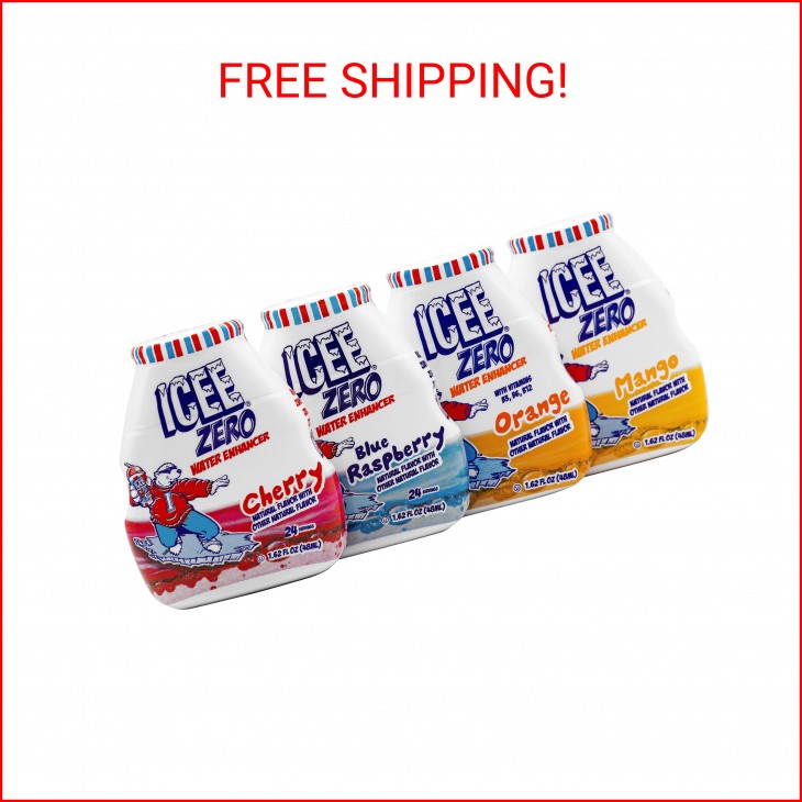 ICEE Zero Calorie Cherry, Blue Raspberry, Orange and Mango Liquid Water Enhancer