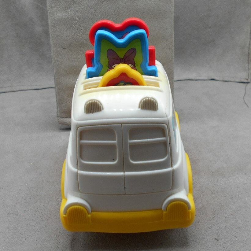 Vintage 1992 Disney Mickey & Friends Pull Bus Pop Up Mattel 5959 No Pull-string