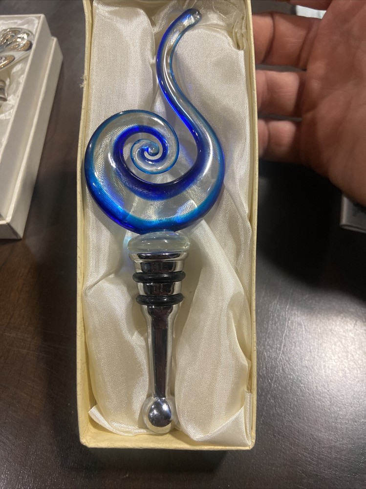 MURANO ART GLASS WINE CORKS PREOWNED