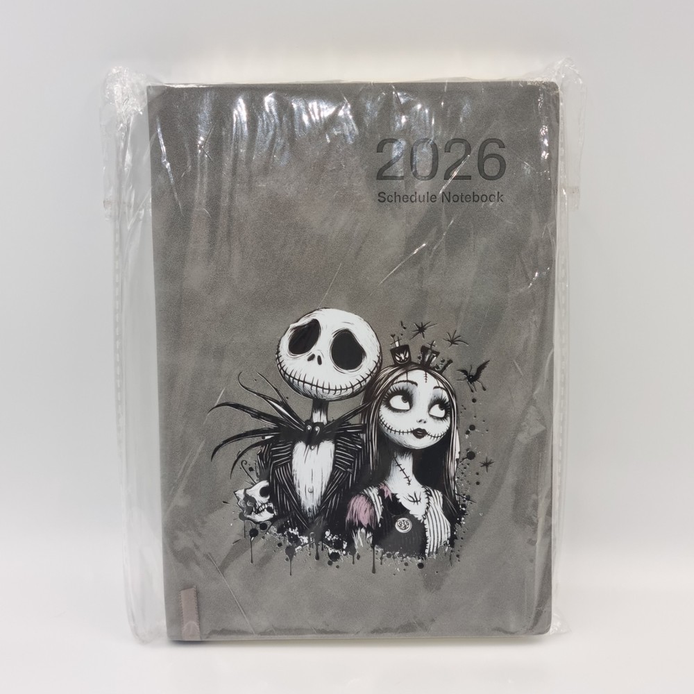 Nightmare Before Christmas 2026 Note Pad Grey A5 8"x6" Schedule Notebook