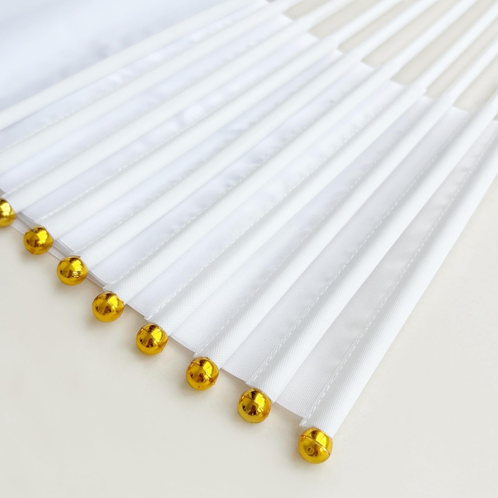 Consummate 25 Pack Solid White Blank Flag Small Mini Plain White DIY Flags On...