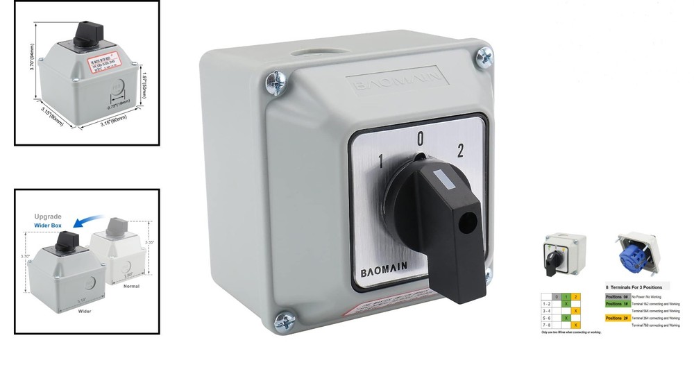 Compact Universal Rotary Switch with 660V 20A Specifications - Easy Installation
