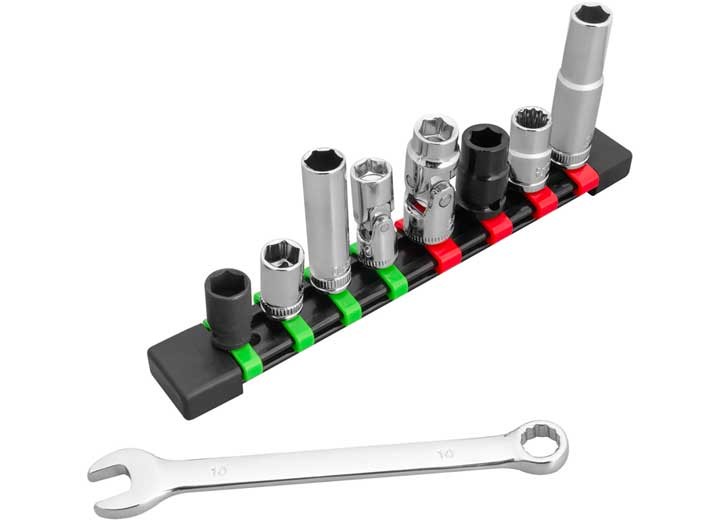 Performance Tool W39001 Master 10mm Socket & Wrench Set, 9 Pcs