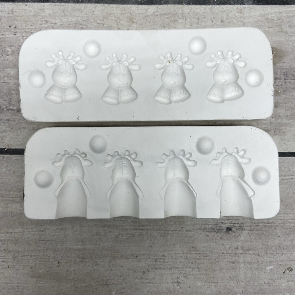 J564 Four Tiny Reindeer ATT. Clay Magic Ceramic Casting Mold
