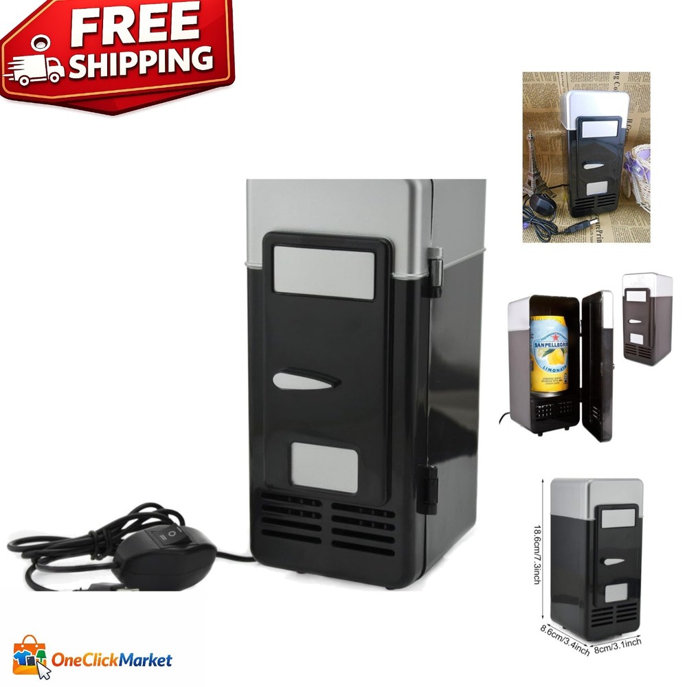 Portable USB Powered Fridge with Cooling & Heating for On-the-Go Beverage Needs