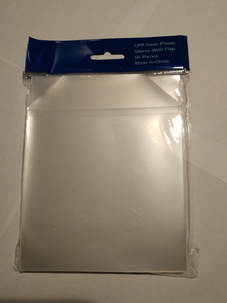 50 Pack CPP Clear Plastic Sleeve With Flap For CDs DVDs