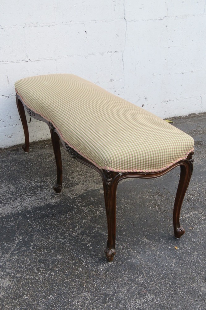 French Long Upholstered Bed End Bench Stool 6296