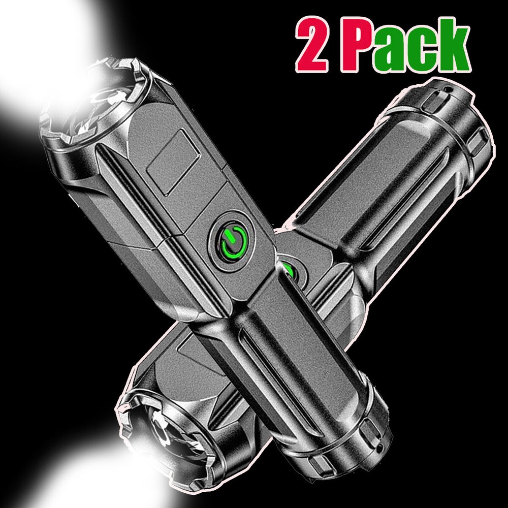 990000LM LED Flashlight Tactical Light Super Bright Torch US echargeable Lamp