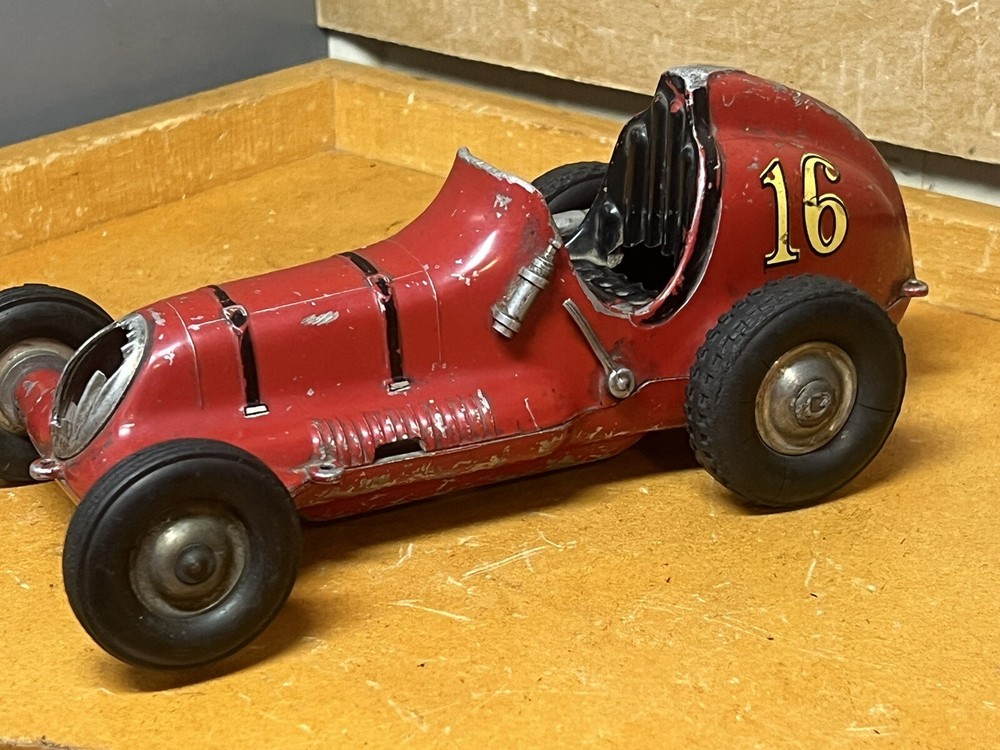 Vintage Roy Cox Thimble Drome Champion Tether Race Car No Engine Blue #16
