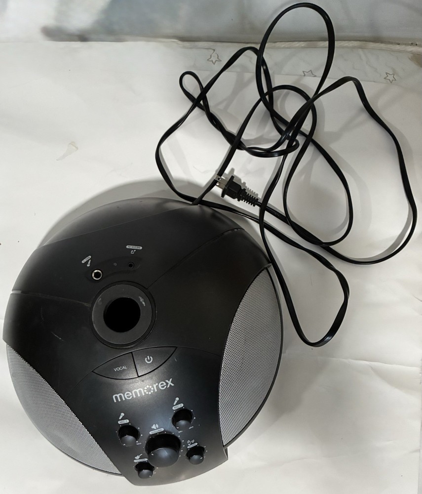 Memorex All-in-one Karaoke System Black Silver Echo Volume Control