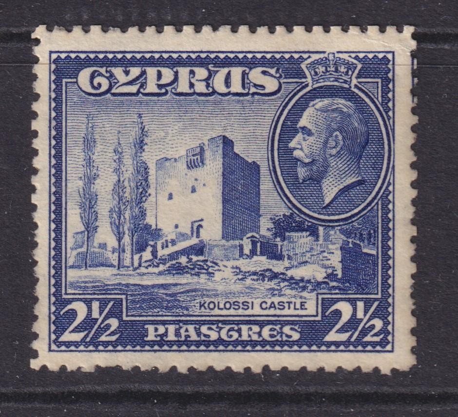 CYPRUS, 1934 2 1/2pi. Kolossi Castle, mnh.