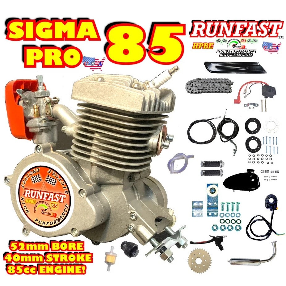 SIGMA-85 Engine Kit 52MM-2 Stroke Bicycle Engine Gas Motor Kit 85CC