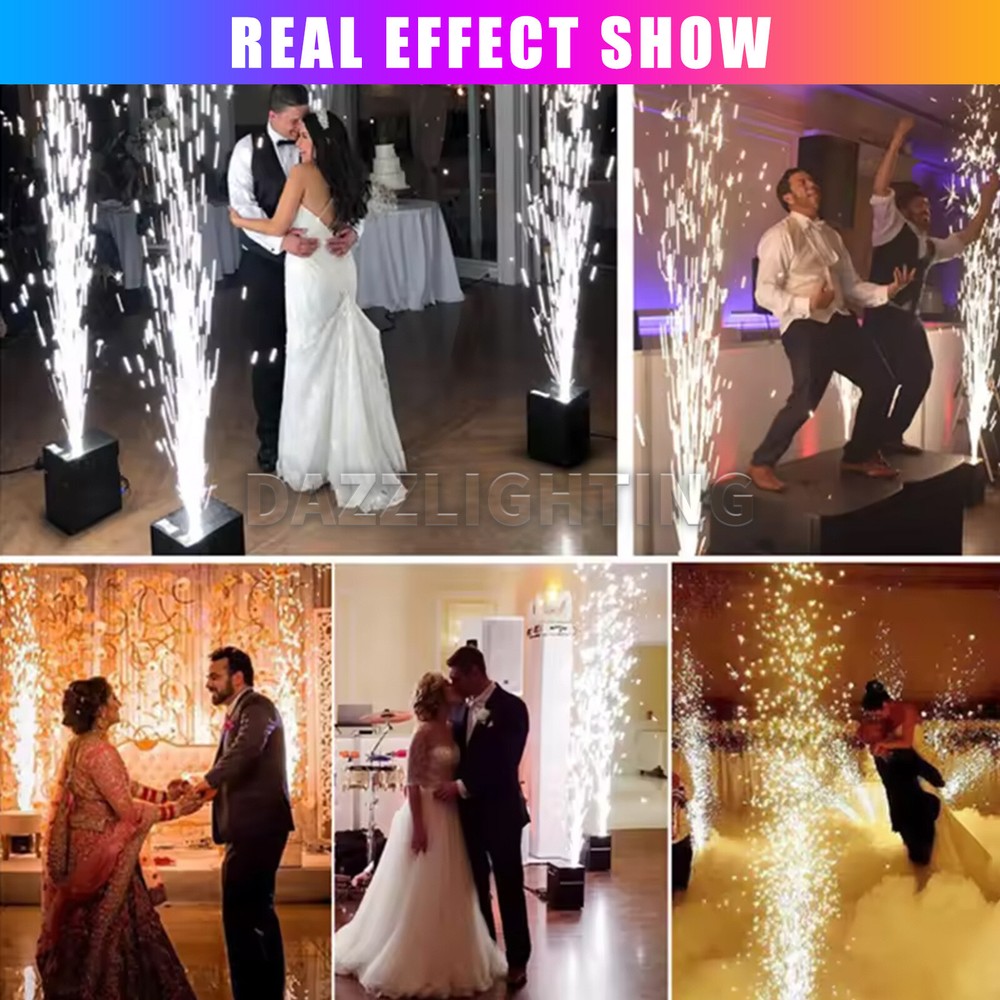 PAIDUN 2Pack 850W Cold Spark Machine Firework Sparkler Effect DMX Wedding Disco