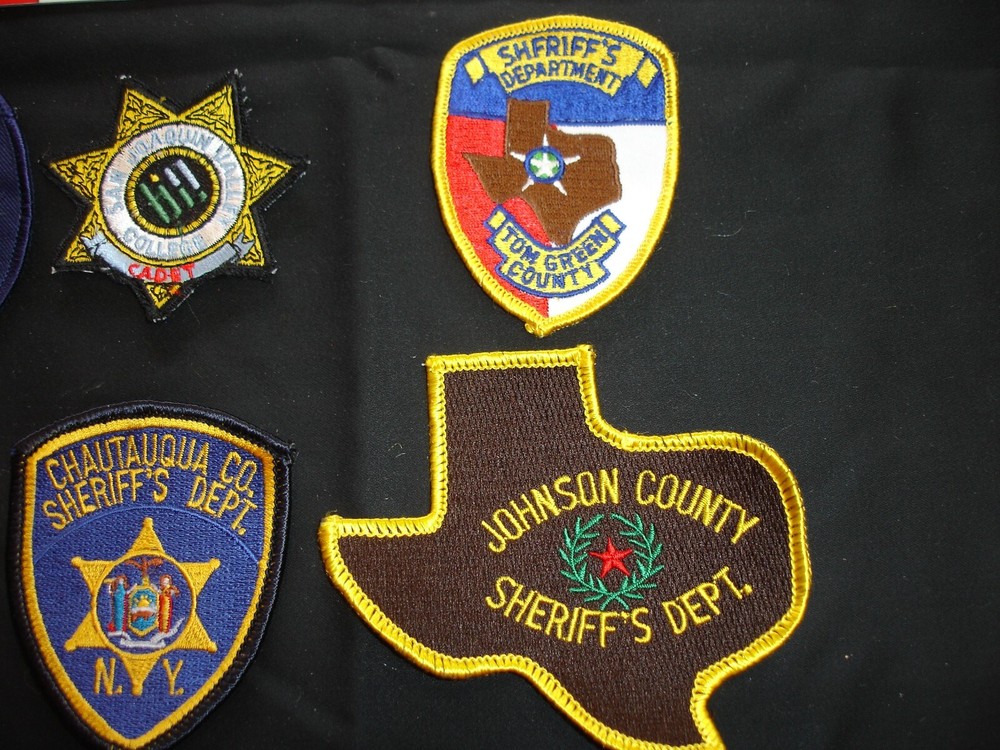 police sheriff security vintage patch set