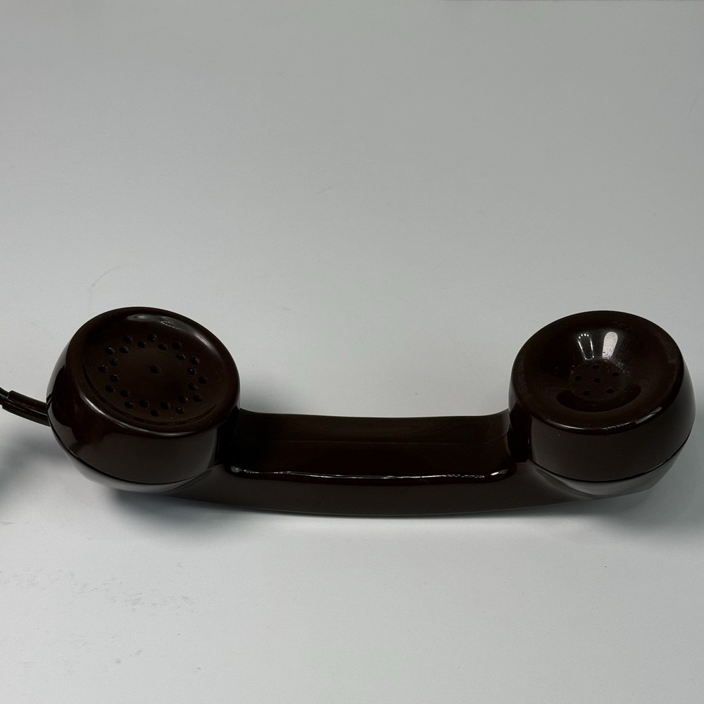 Vtg Starlite GTE Automatic Electric Desk Mount Push Button Phone Brown Untested