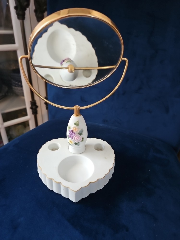 Lefton Floral Small Vanity Mirror