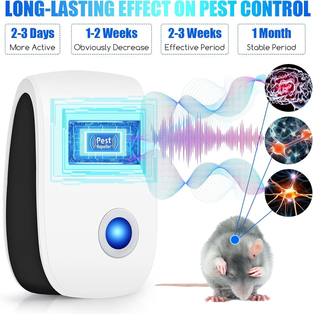 10Pack Plug-in Ultrasonic Repeller - Upgraded for Mouse Ant Bug Control
