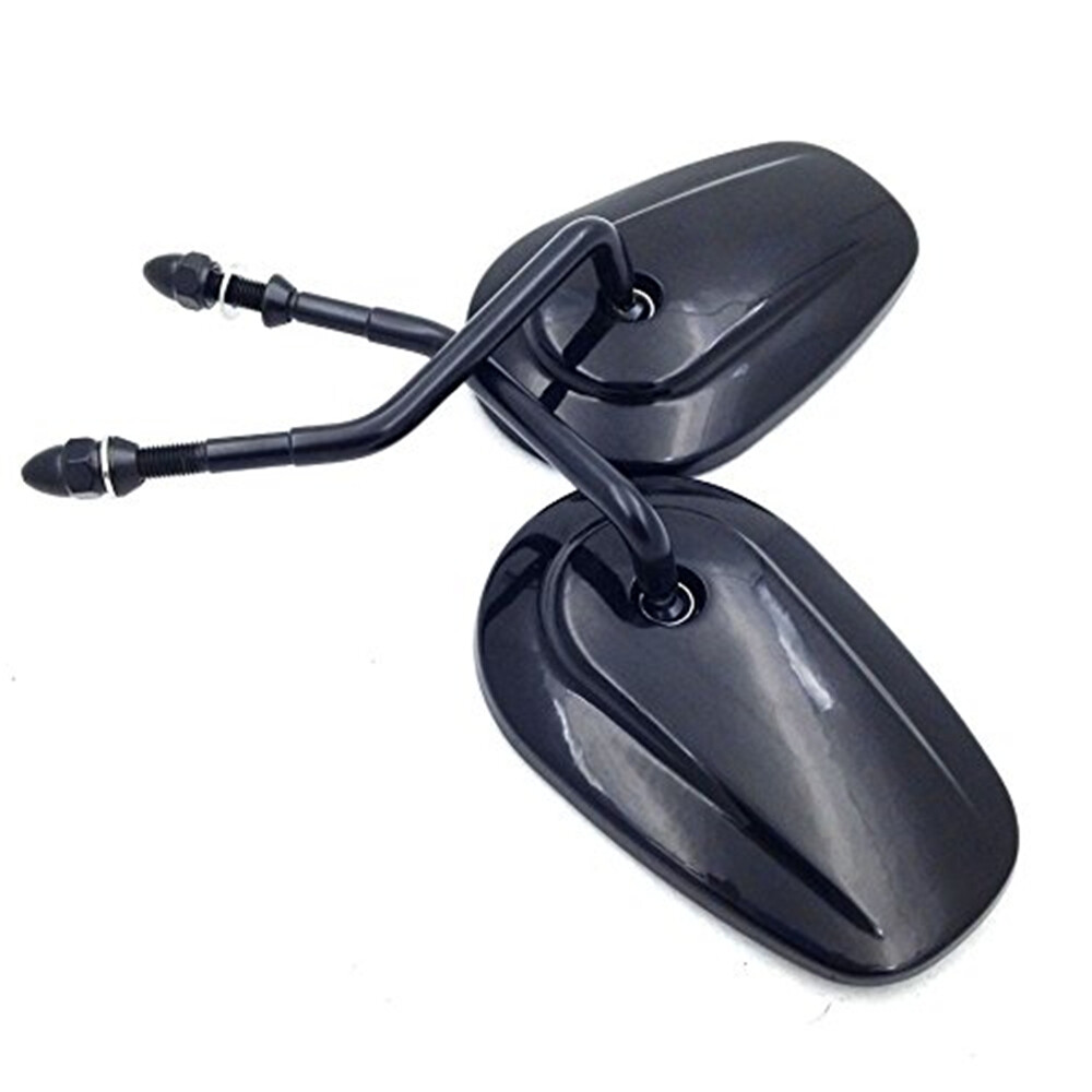 Custom Black Big Size Mirrors For Fits 1982-Later Harley Davidson Models (except