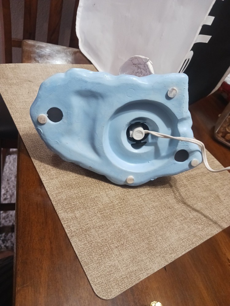 Ceramic Angle Playing Instrument Night Light With Wings Hand Painted