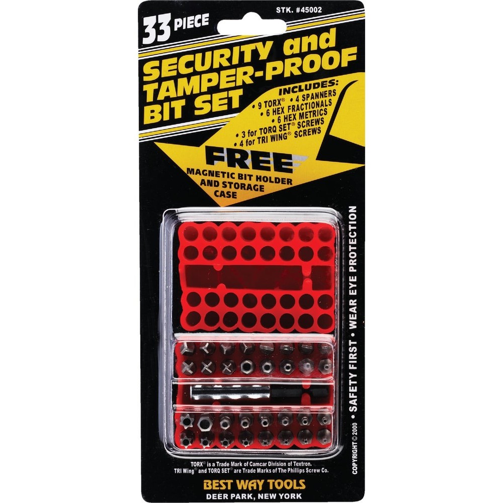 Best Way Tools 33-Piece Security Bit Set B45002 Best Way Tools B45002