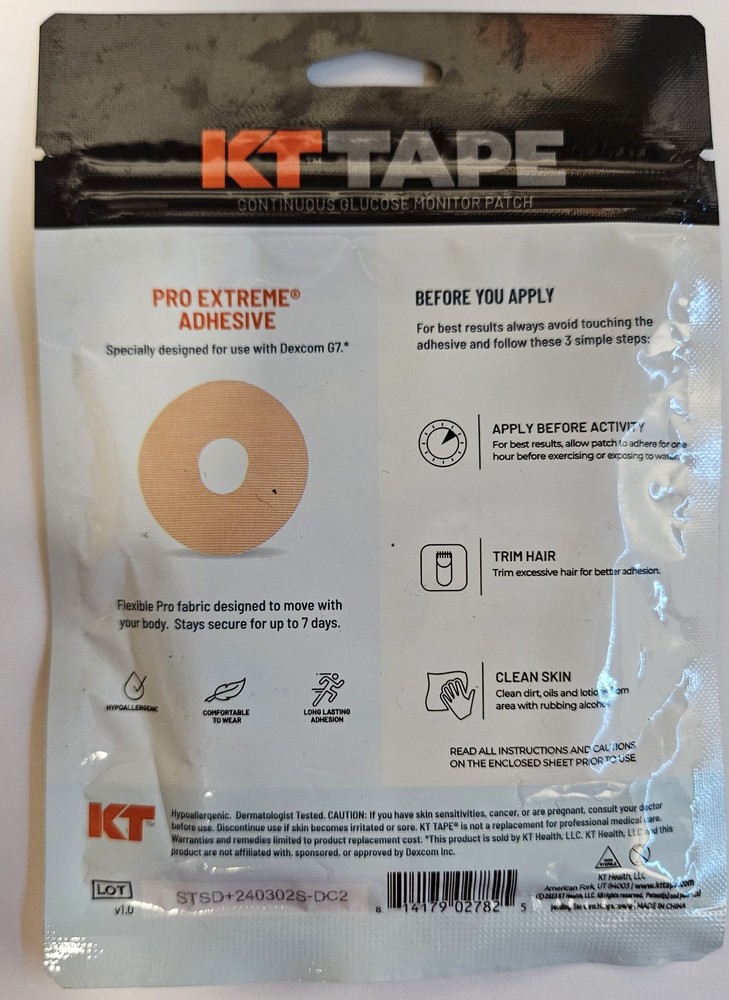 KT TAPE CGM PATCH DEXCOM G7 10CT