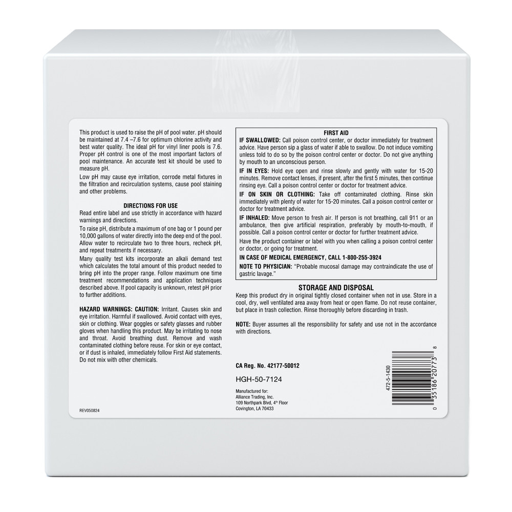 Pool Season PH Up - 25 lb PH Increaser PH Plus