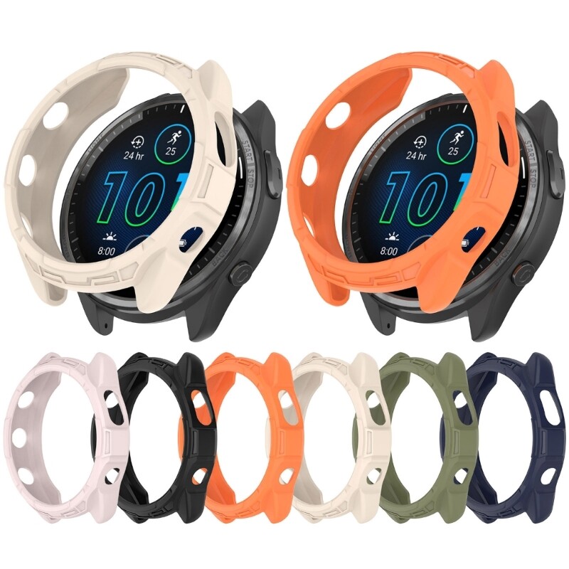 For Garmin-Forerunner 965 Watch Shockproof Antiscratch Cover Frame-Bumper Sleeve