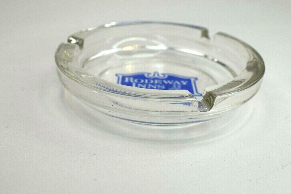 Rodeway Inns Glass Ashtray Round 4" in Diameter