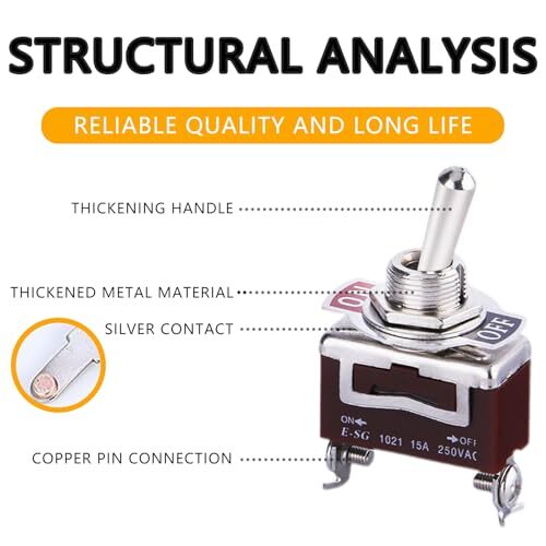 4 Pcs Toggle SwitchCar Toggle Rocker SwitchToggle SwitchMarine Toggle Switche...