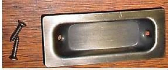 National hardware Flush pulls Antique Brass Qty 8     (E-3)