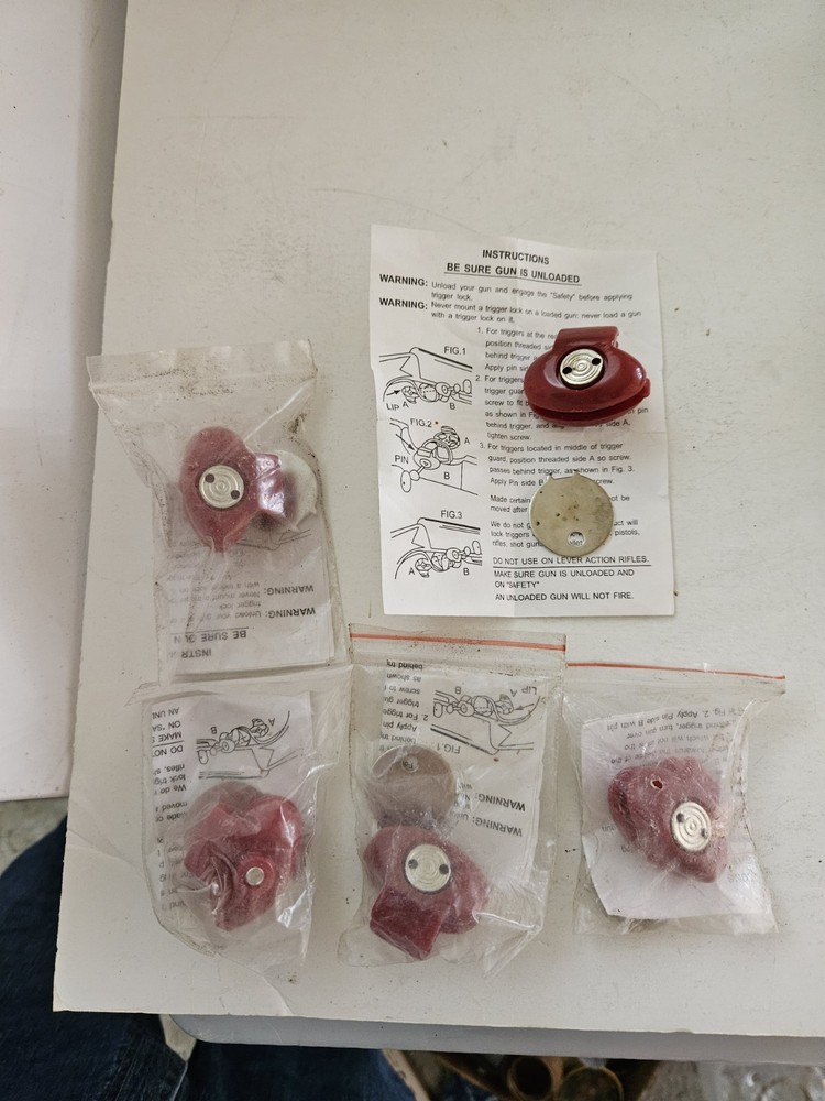 5 New Gun Trigger Locks NOS