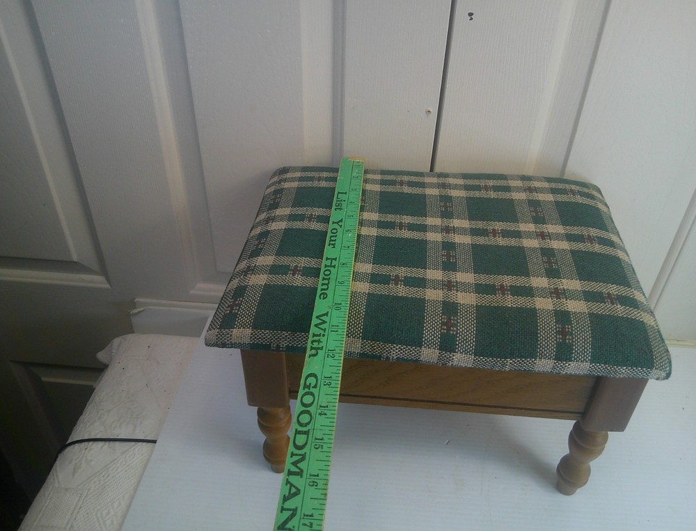 Retro small Foot Stool Ottoman Mid Century