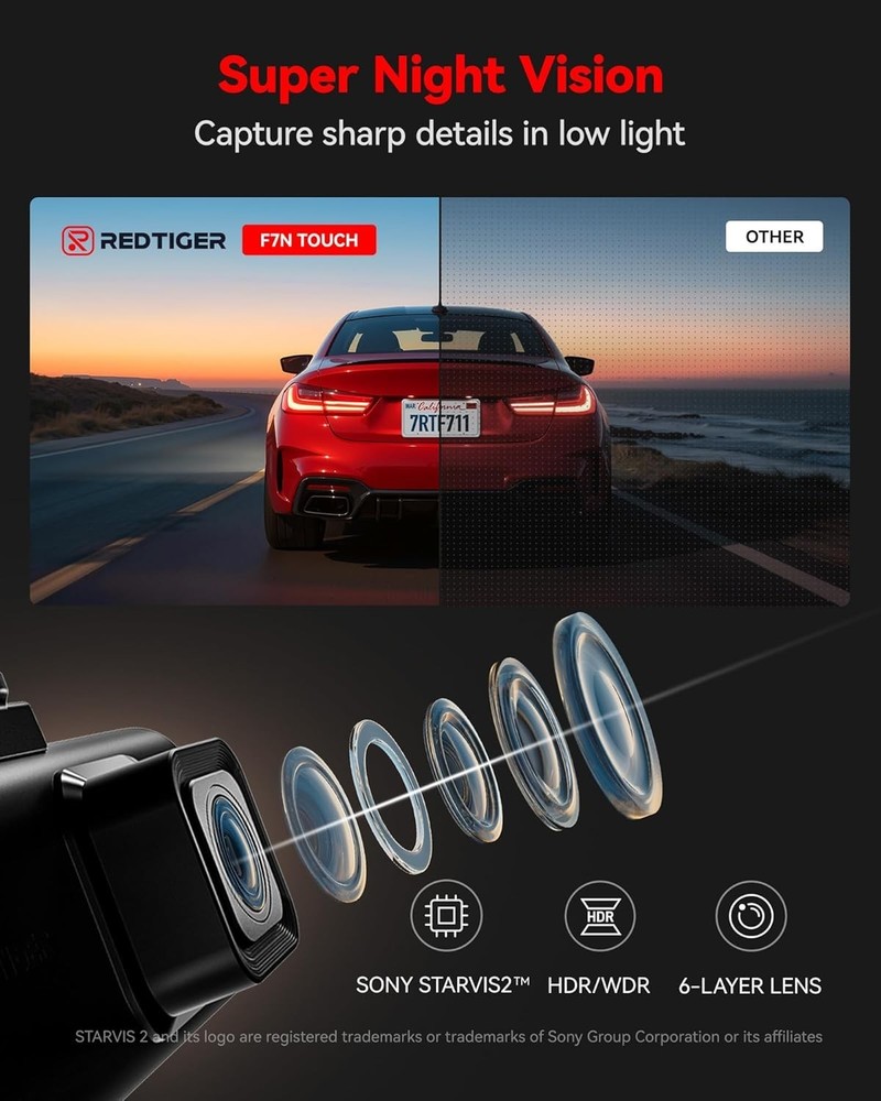 Advanced 4K Touch Screen Dash Camera with Built-in GPS & WiFi Connectivity