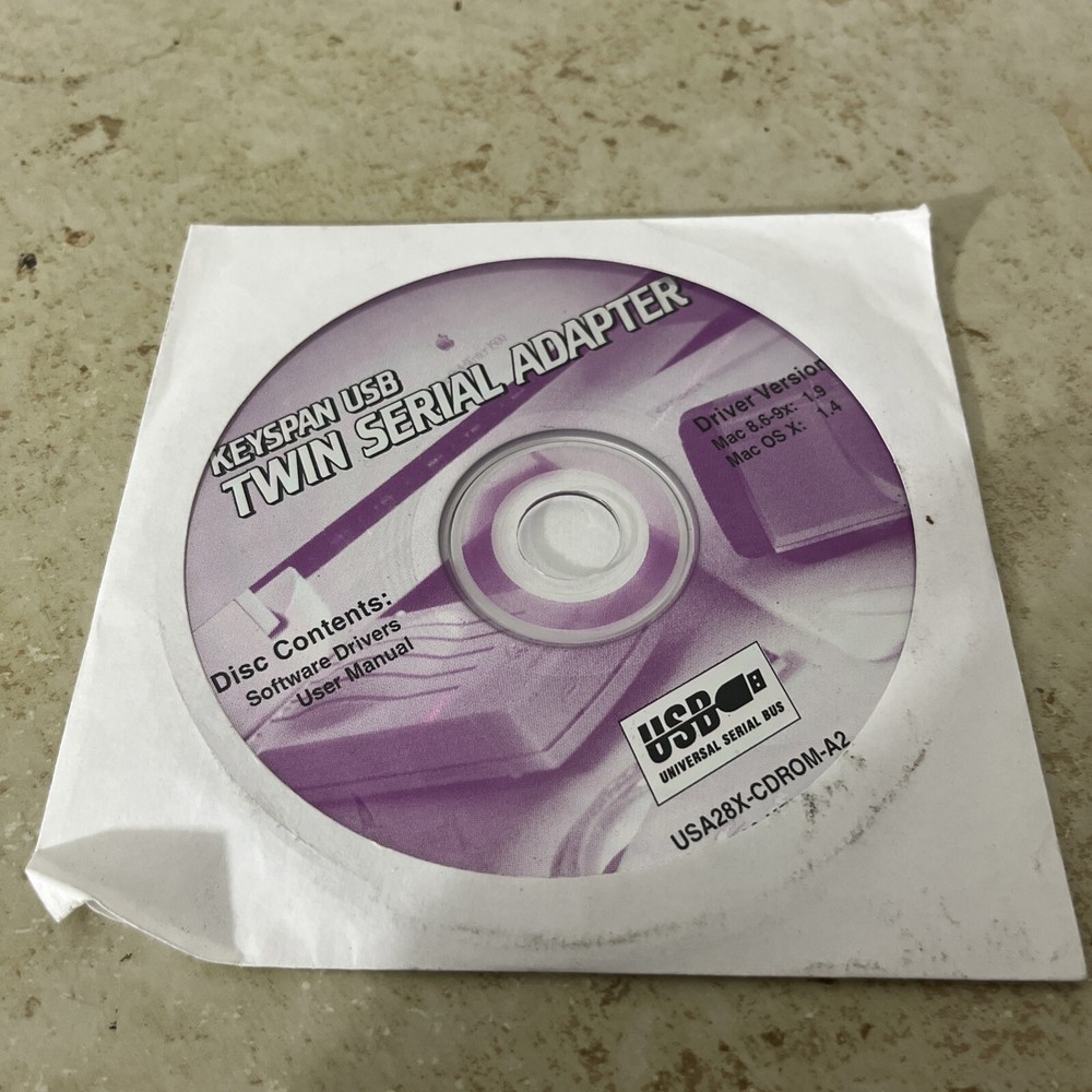 Keyspan USB Twin Serial Adapter Drivers & Manual Installation CD-ROM for Mac OS