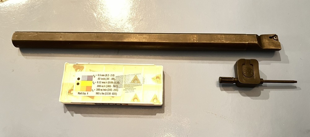 SECO S10-STFCR-2 Inserted Boring Bar .812 with Wrench & 10 Inserts