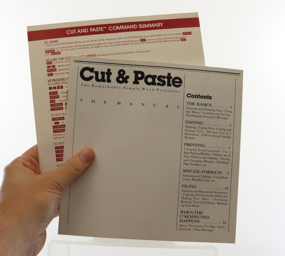 Cut & Paste Apple II Electronic Arts 1983