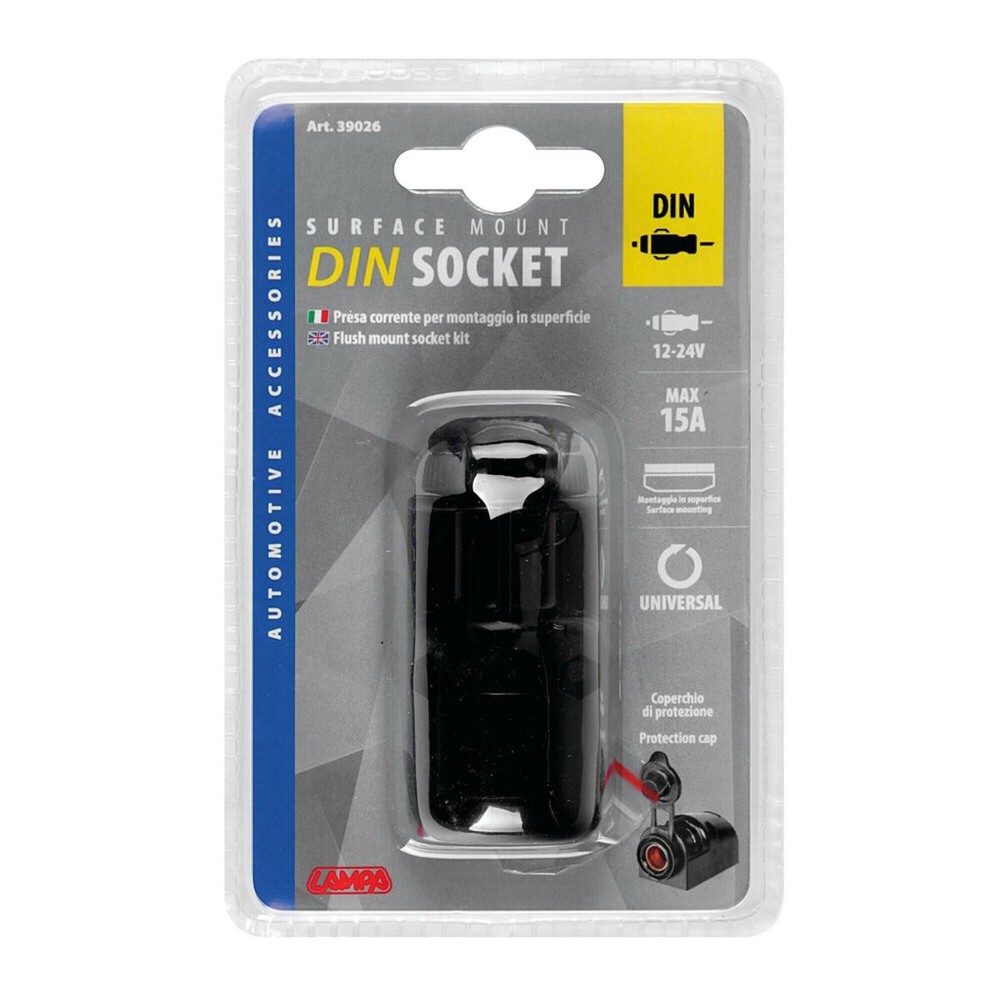 SURFACE MOUNT DIN SOCKET LAMP 12/24V