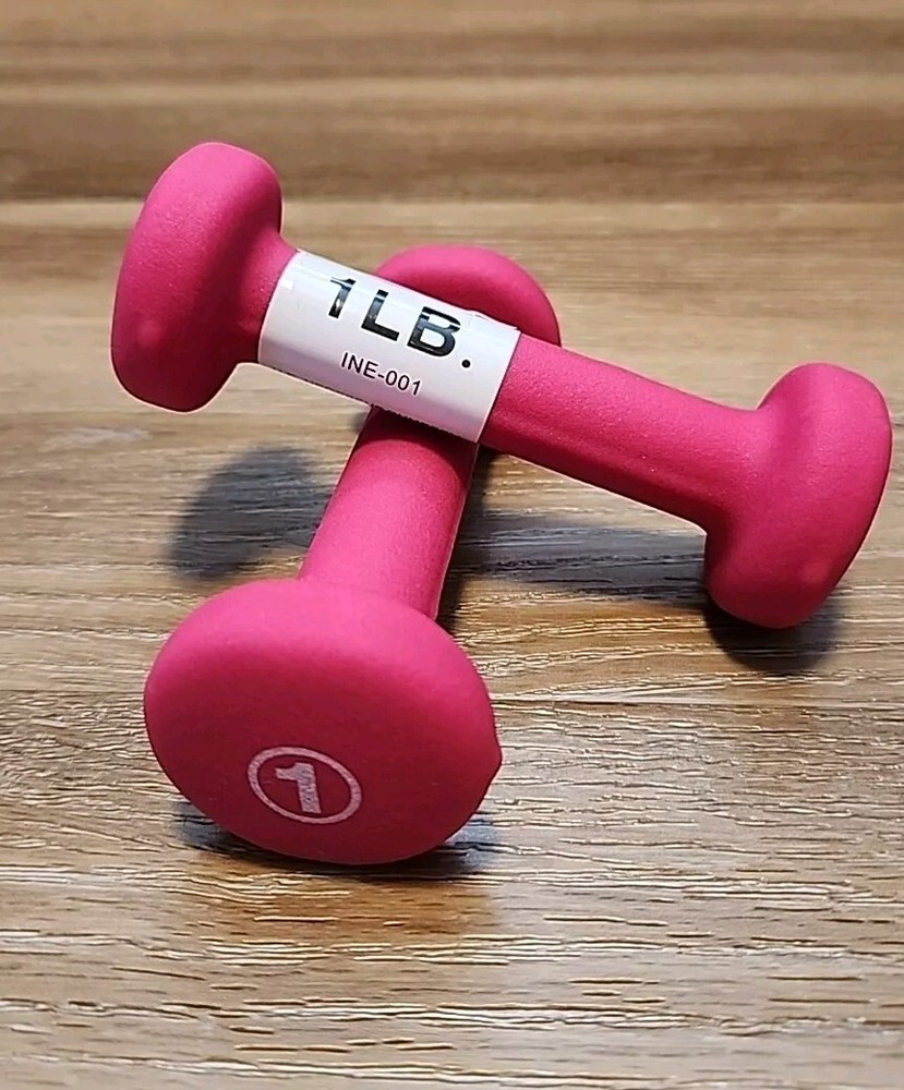 1lb Hand Weights, Pink Neoprene, New With Tags