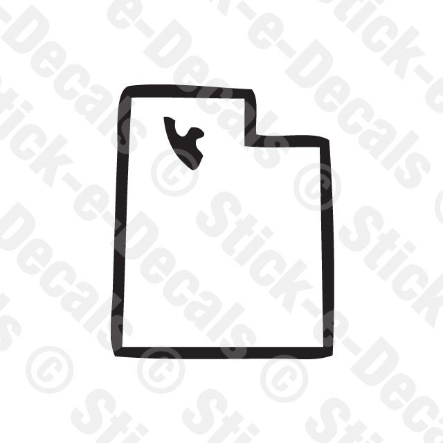 UTAH STATE OUTLINE Vinyl Decal Sticker STATE Pride UT